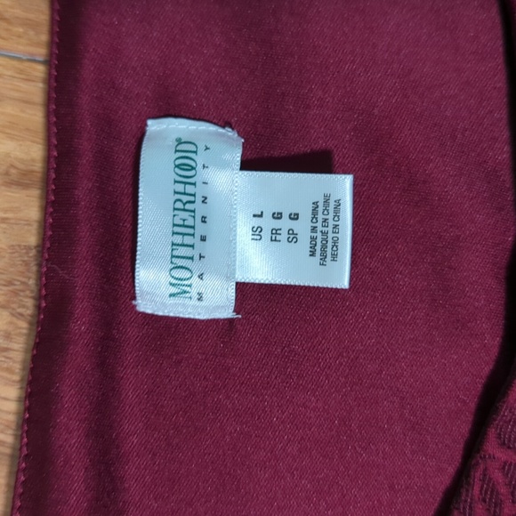 Motherhood Maternity Sleeveless Burgundy Floral Dress - Picture 6 of 13